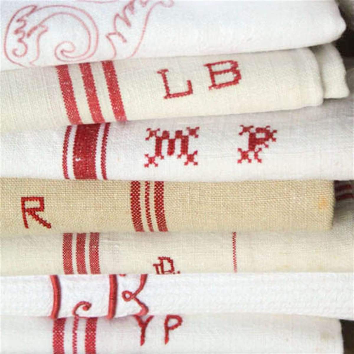 Pair Of Vintage Kitchen Towels | elsie green | textiles