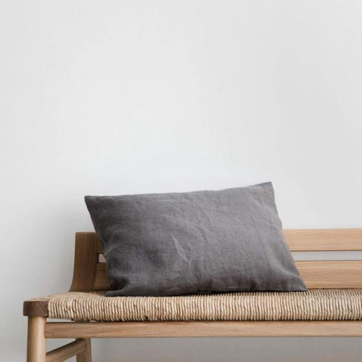Petite Washed Linen Decorative Pillow - elsie green