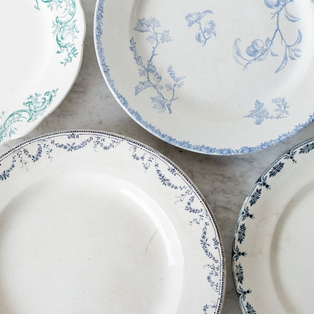 Transferware Round Platter - elsie green