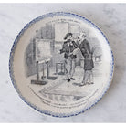 Vintage Blue Rim Transferware Plates eclectic set of 4 - elsie green