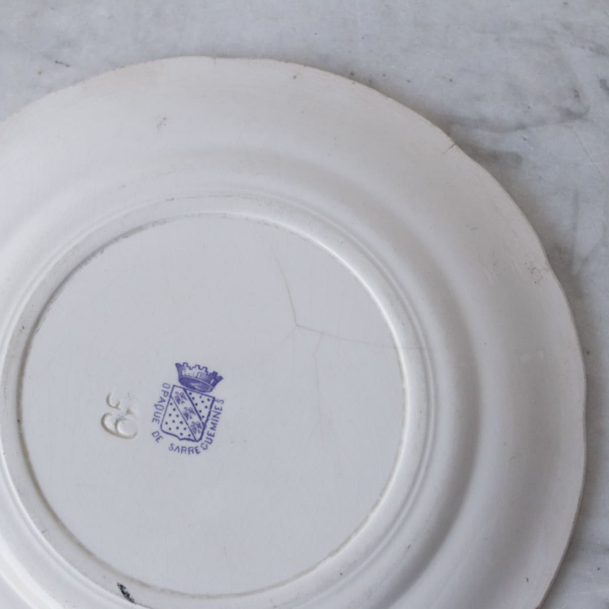 Vintage Blue Rim Transferware Plates eclectic set of 4 - elsie green