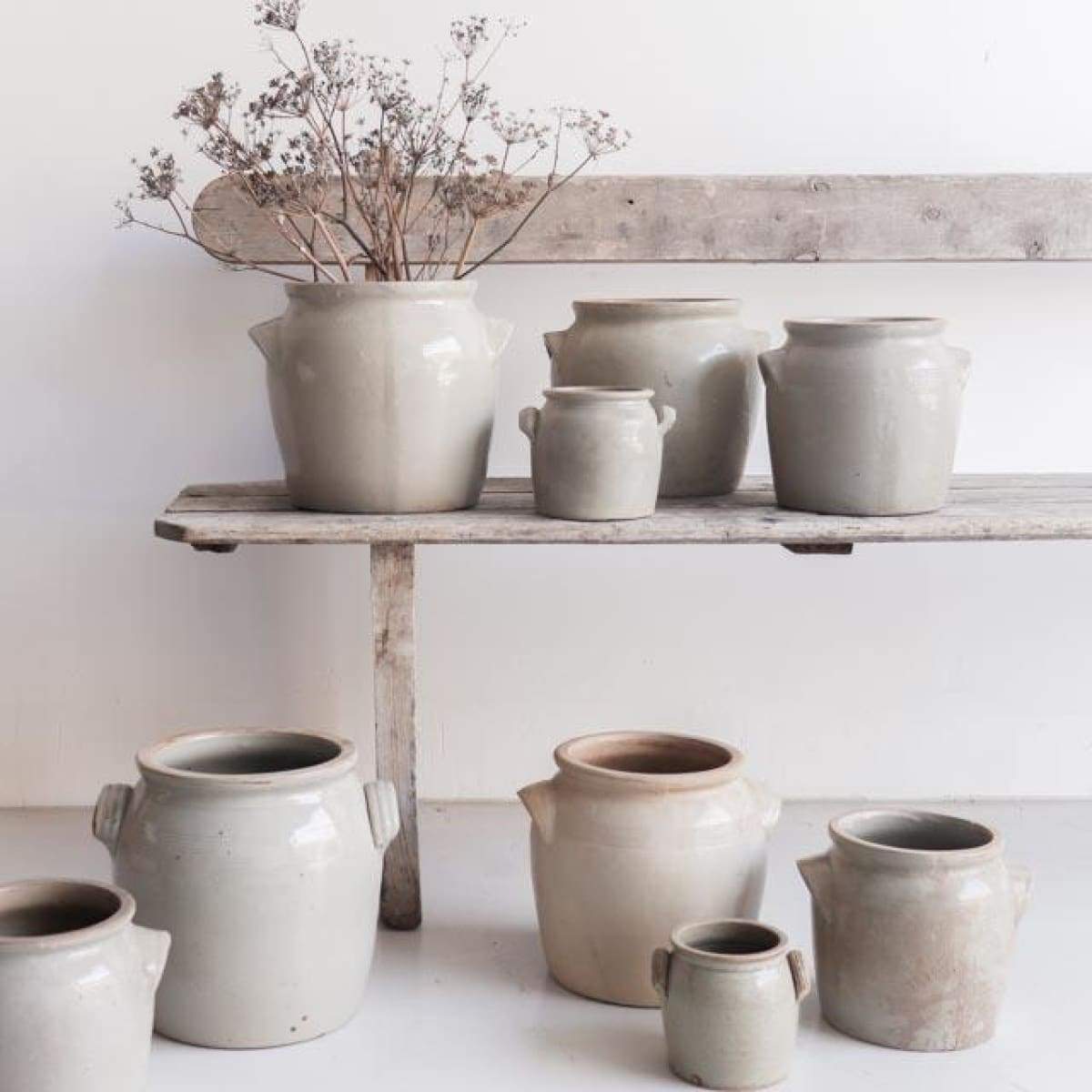 Vintage Stoneware Crock - elsie green