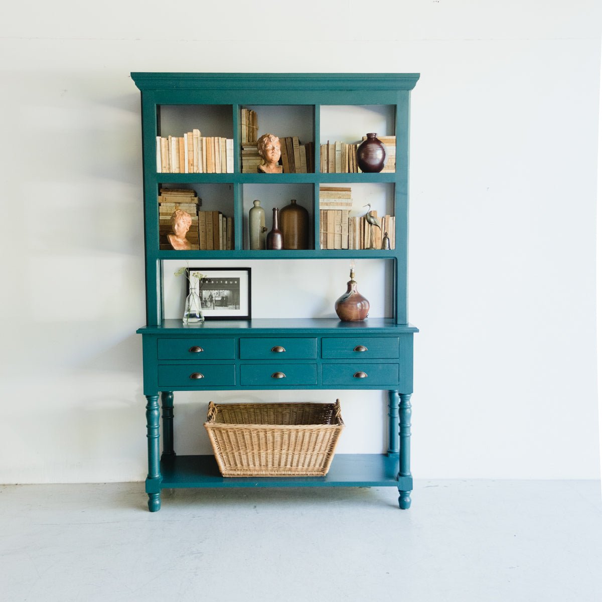 Tudor Reclaimed Wood Library Console - elsie green - Custom Furniture