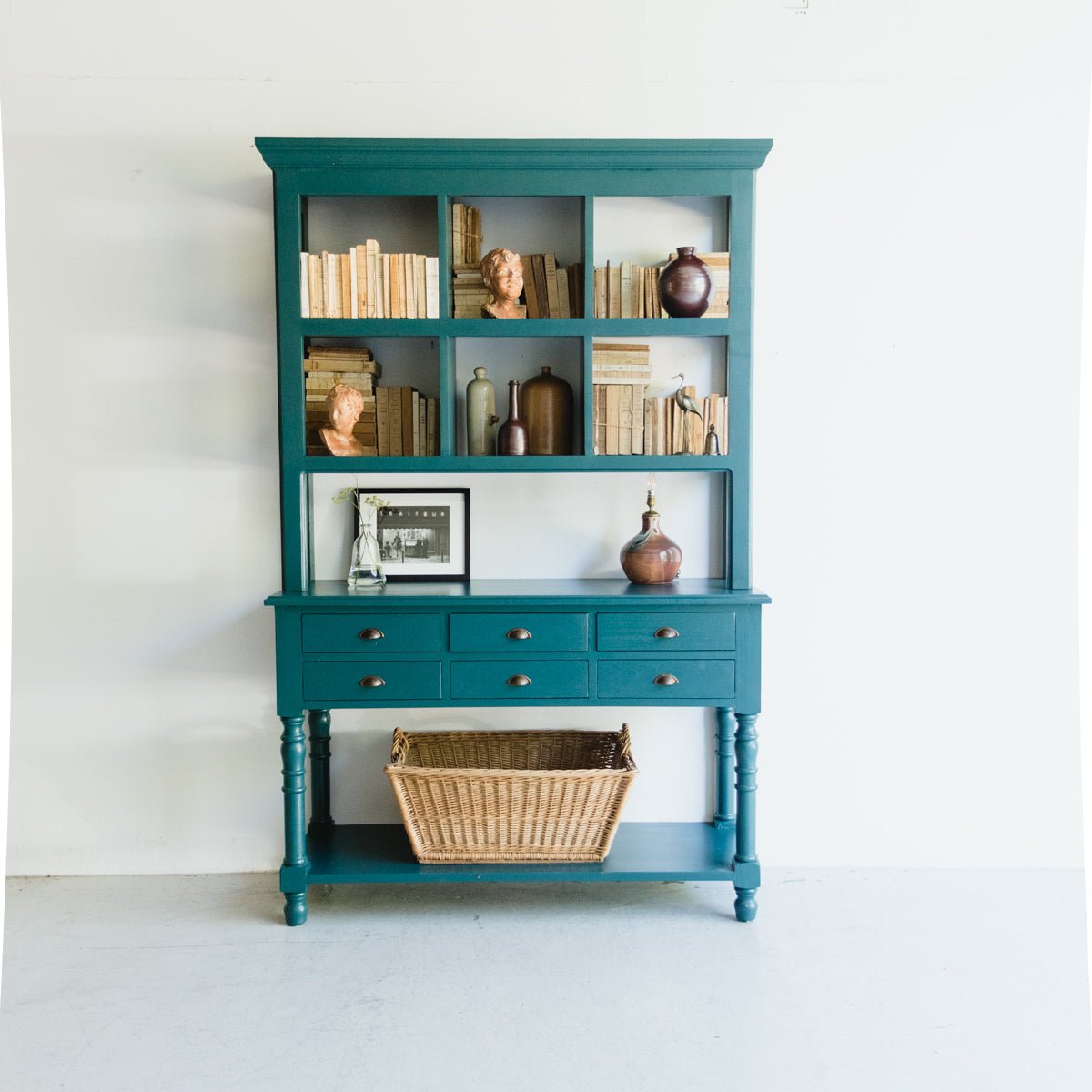 Tudor Reclaimed Wood Library Console - elsie green - Custom Furniture