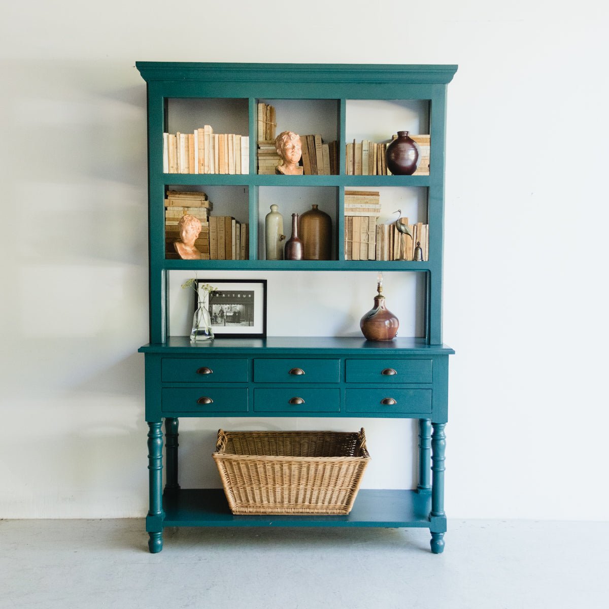 Tudor Reclaimed Wood Library Console - elsie green - Custom Furniture