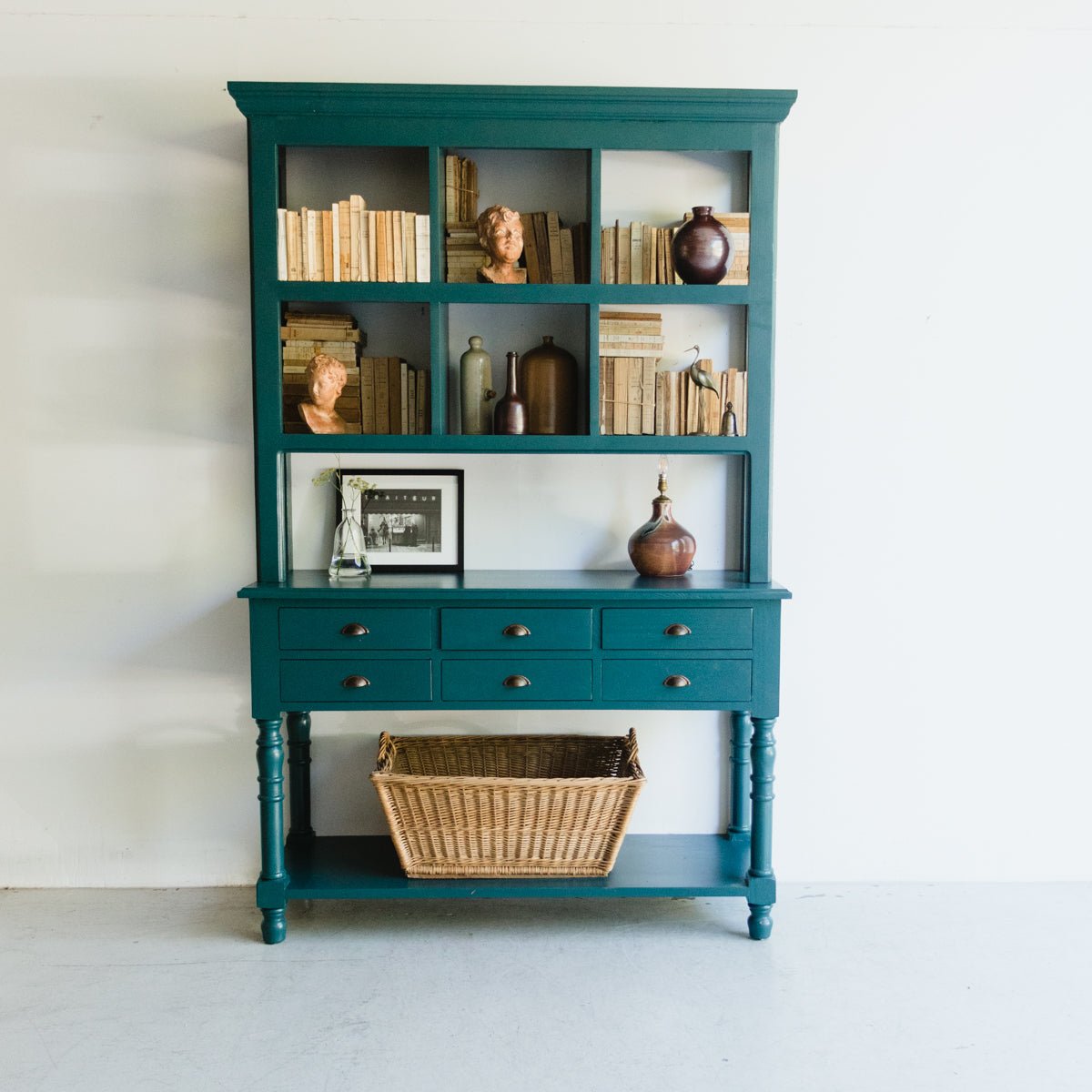 Tudor Reclaimed Wood Library Console - elsie green - Custom Furniture