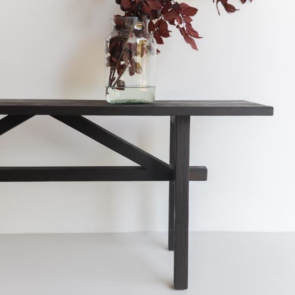 V - Brace Reclaimed Wood Console - elsie green - Custom Furniture