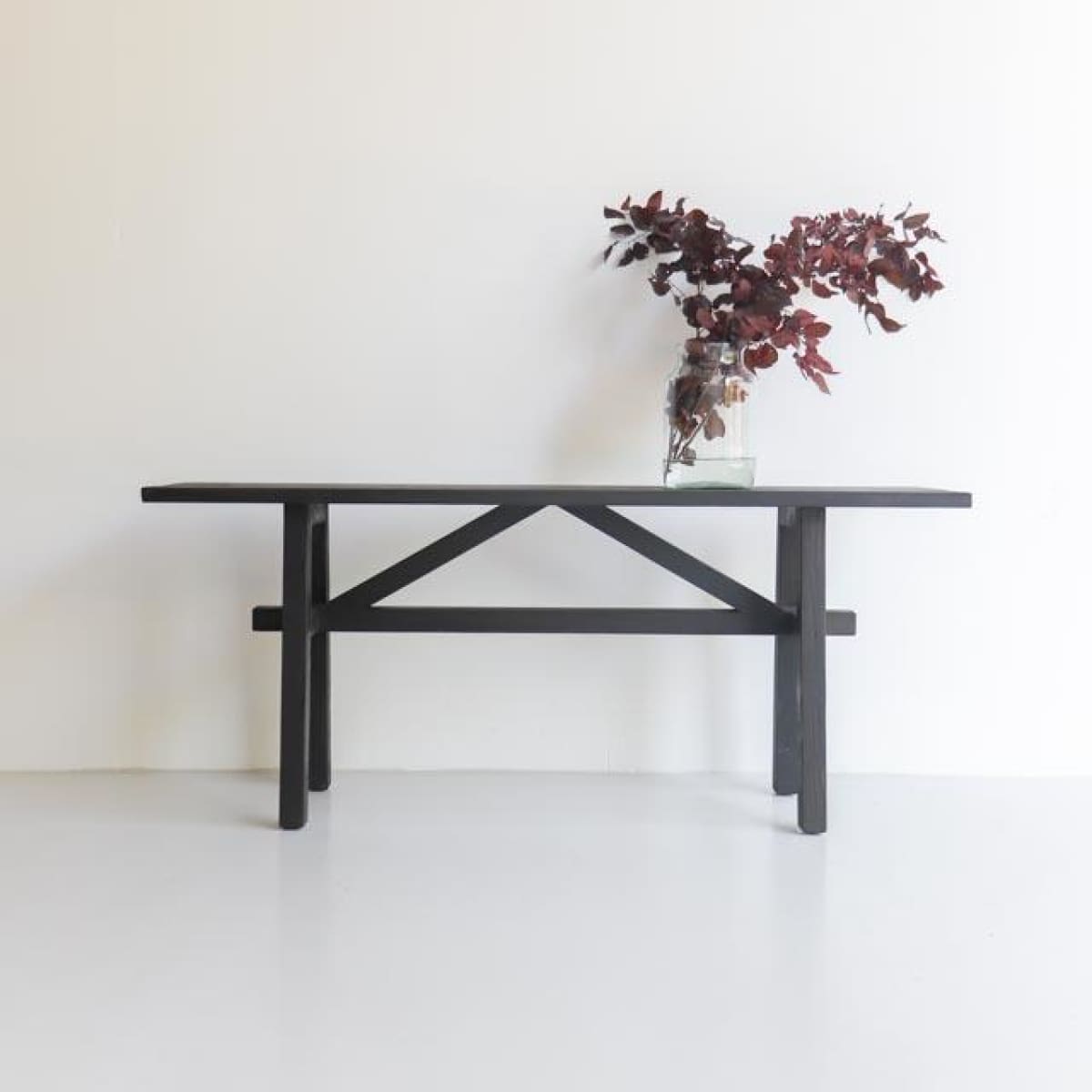 V - Brace Reclaimed Wood Console - elsie green - Custom Furniture