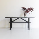 V - Brace Reclaimed Wood Console - elsie green - Custom Furniture