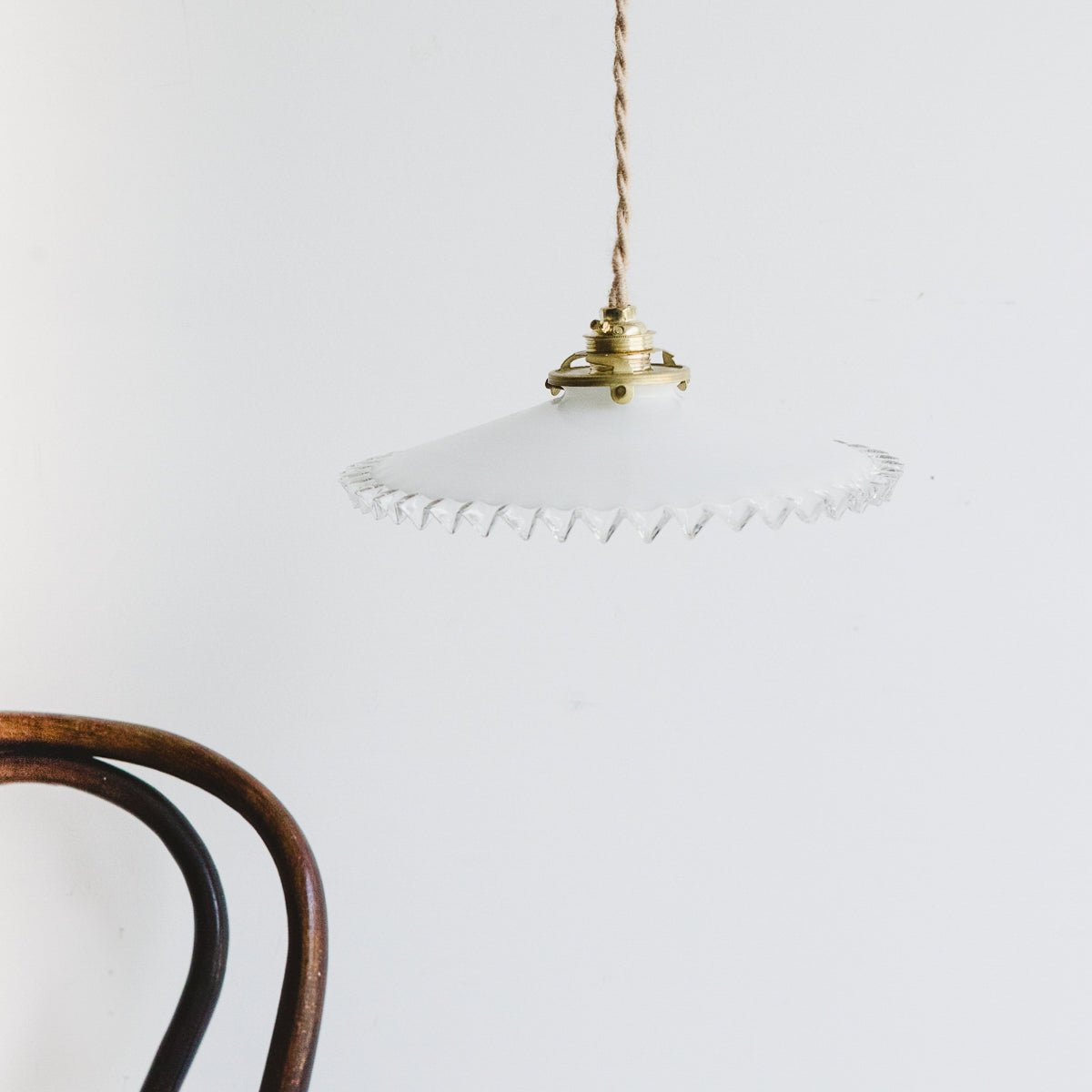 Vintage Milk Glass Pendant - elsie green - Decor