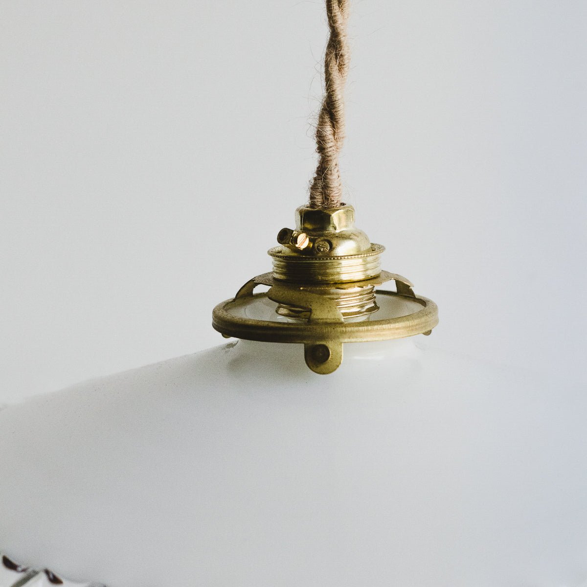 Vintage Milk Glass Pendant - elsie green - Decor