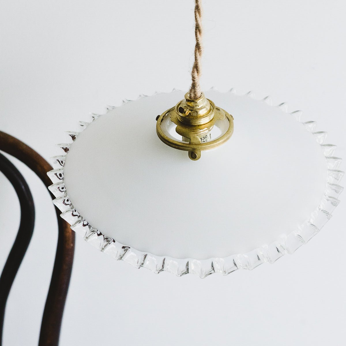 Vintage Milk Glass Pendant - elsie green - Decor