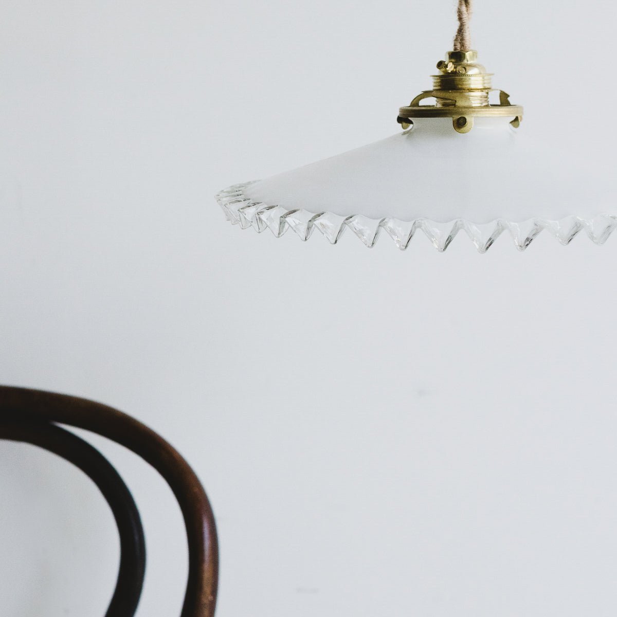 Vintage Milk Glass Pendant - elsie green - Decor