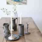 Vintage Silvery Candlestick - elsie green - Decor